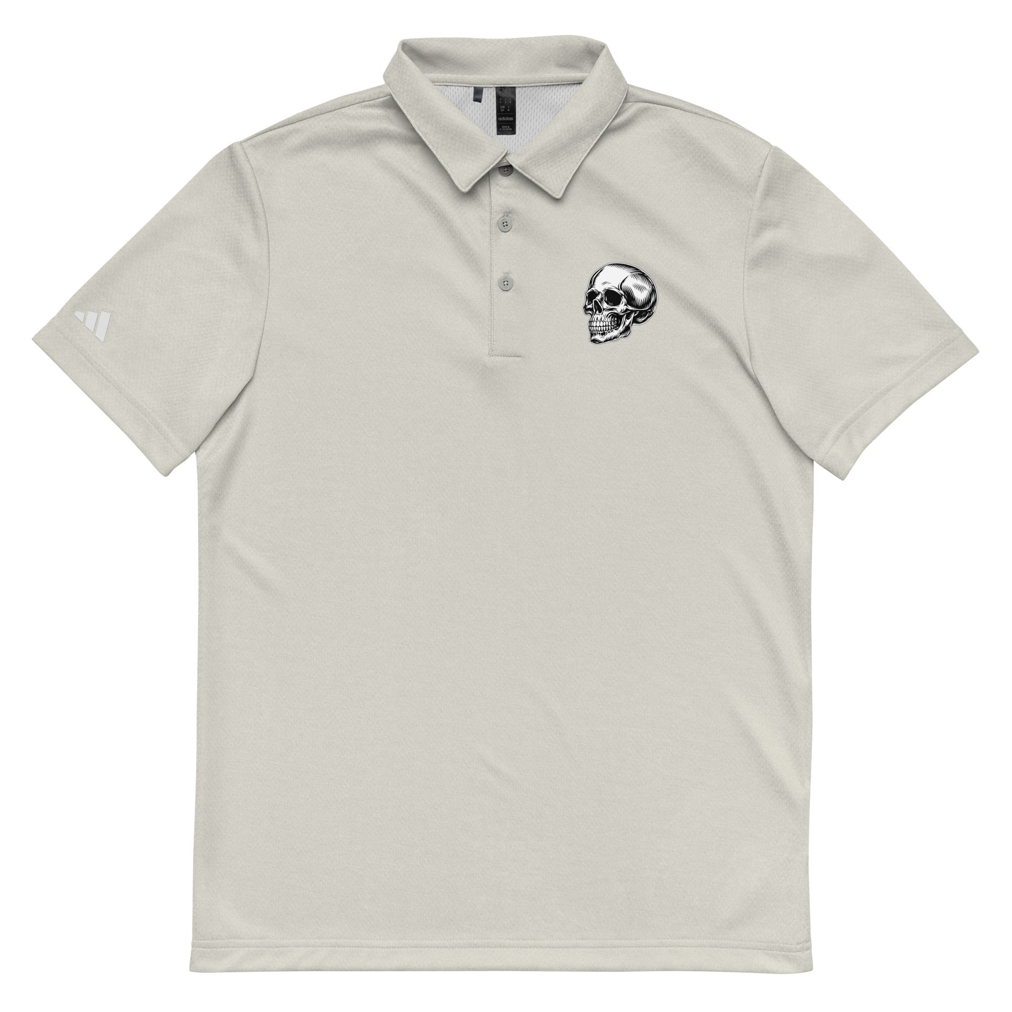 Skull Polo white front view
