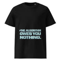 Algo Organic Tee black front view
