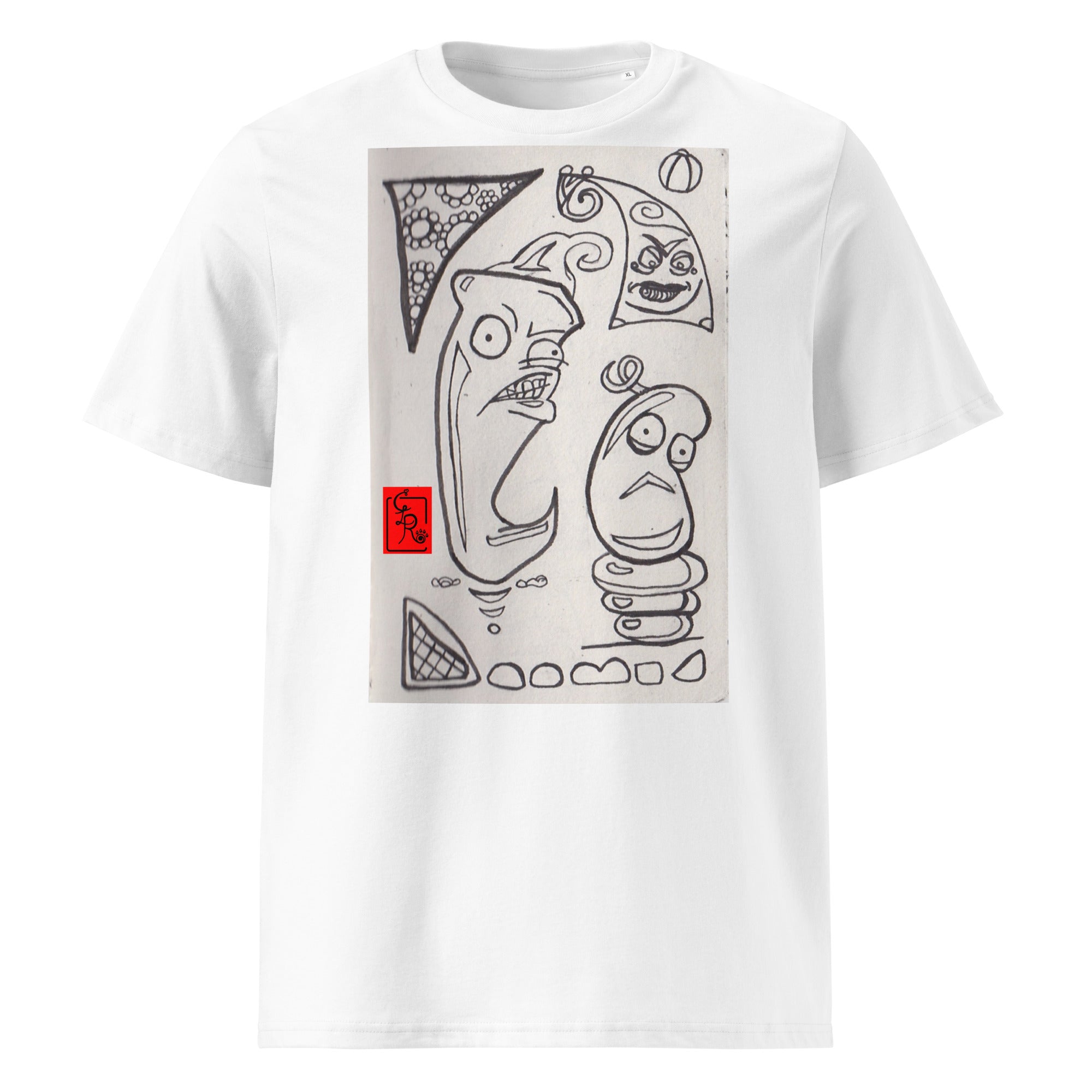 Angry Pepper Organic Tee white front view
