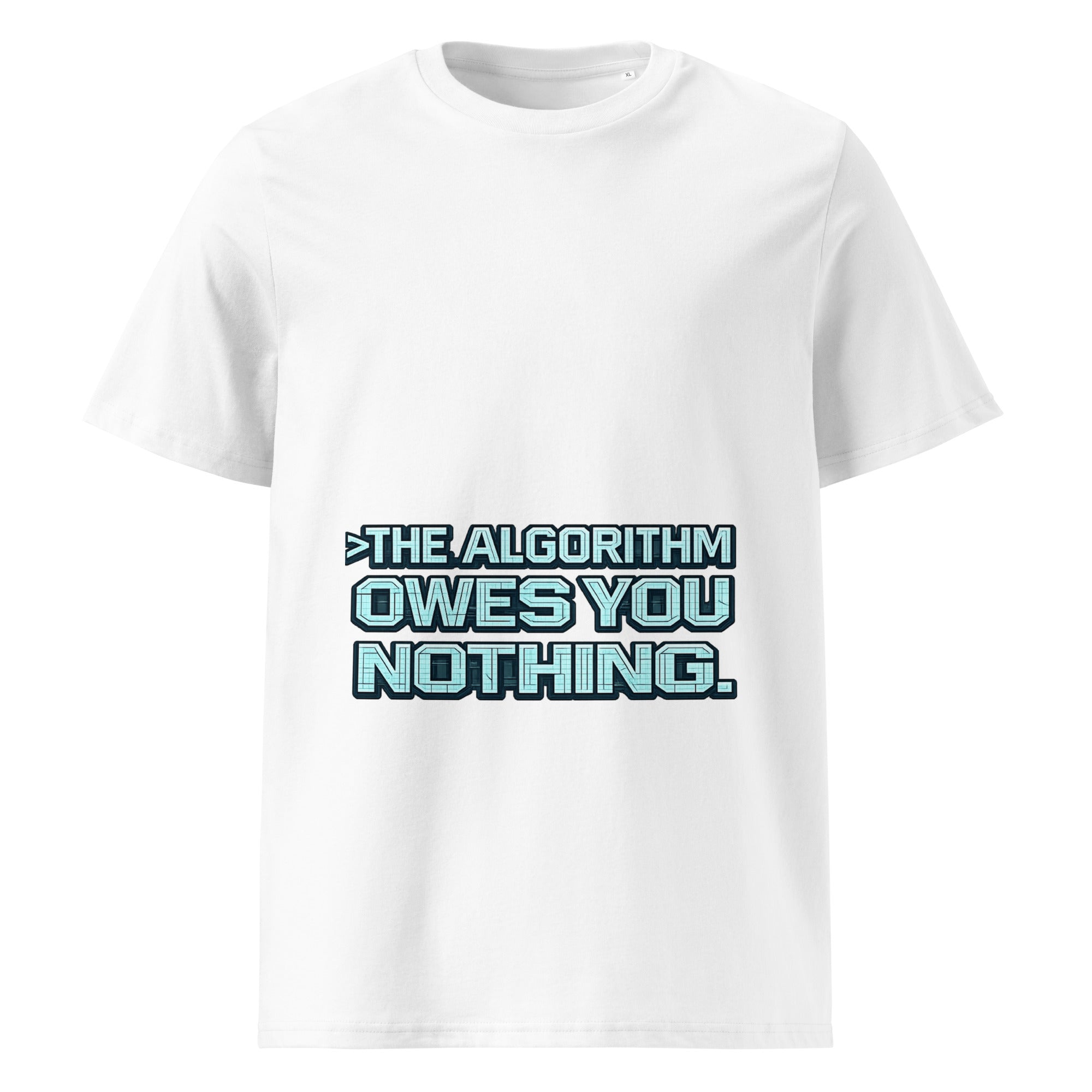 Algo Organic Tee white front view