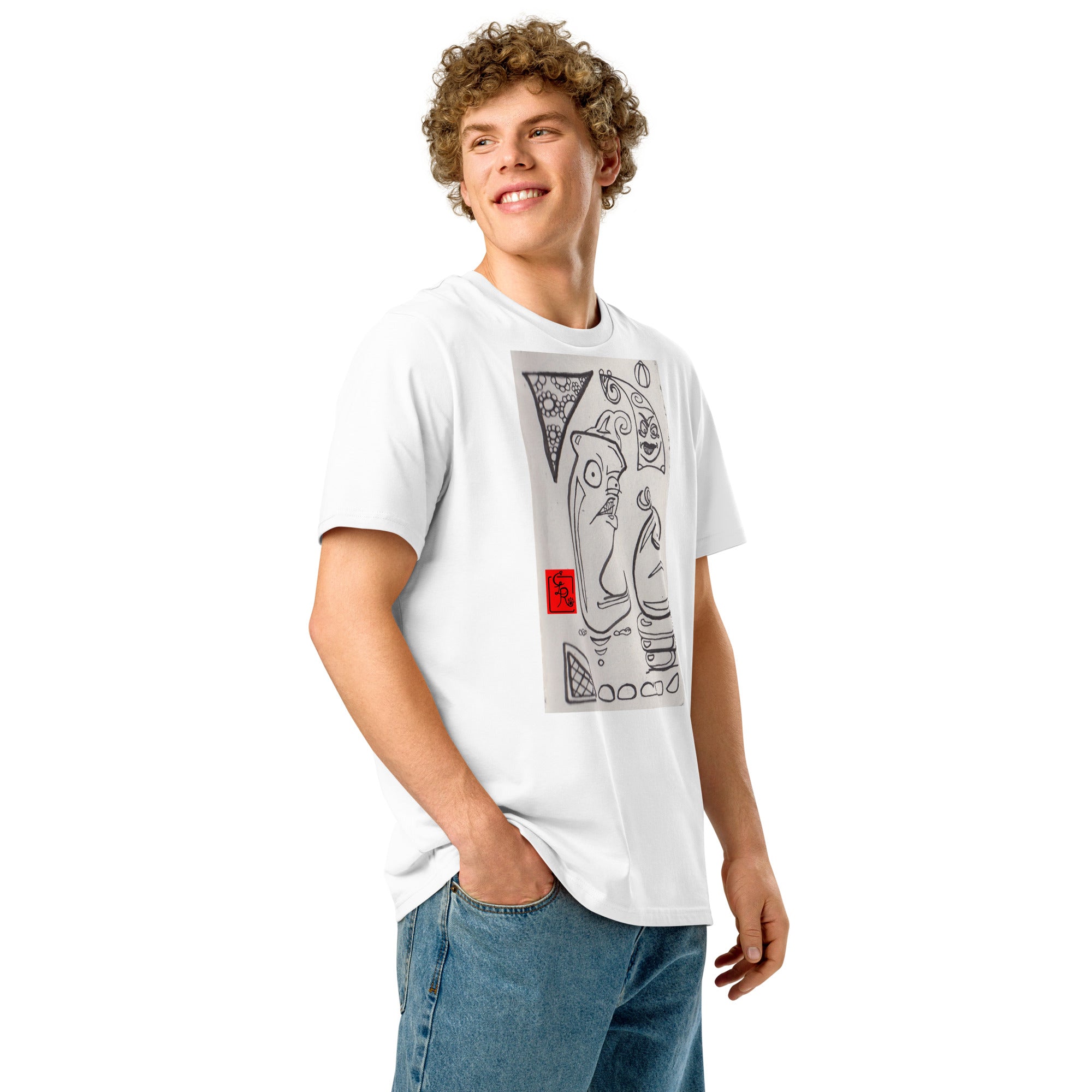 Angry Pepper Organic Tee size and fit detail
